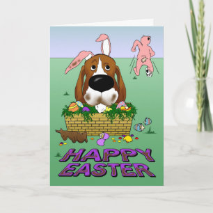 Cartes Pour Fêtes Annuelles Basset Hound Joyeux Pâques