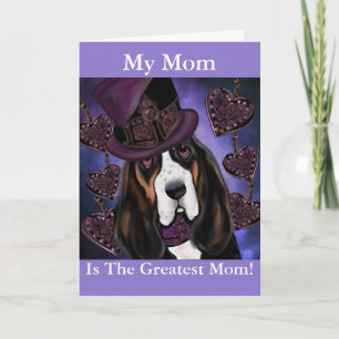 Cartes Pour Fêtes Annuelles Basset Hound STEAMPUNK