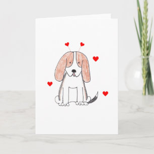 Cartes Pour Fêtes Annuelles Basset Hound Valentine Ears