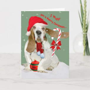 Cartes Pour Fêtes Annuelles Basset Hound vous souhaite un joyeux Noël