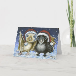 Cartes Pour Fêtes Annuelles Bat et corbeau