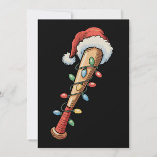 Cartes Pour Fêtes Annuelles Bateau de baseball de Noël Santa Hat Lumières de N