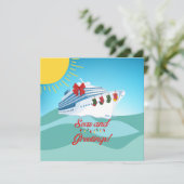 Cartes Pour Fêtes Annuelles Bateau de croisière (Debout devant)