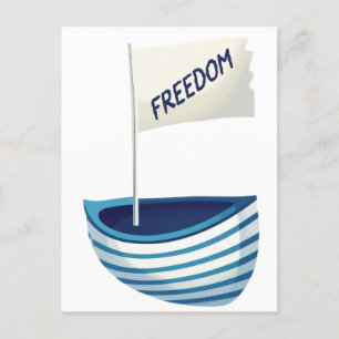 Cartes Pour Fêtes Annuelles Bateau de liberté nautique