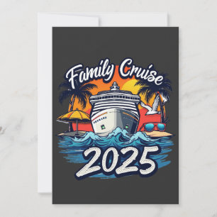 Cartes Pour Fêtes Annuelles Bateau Family Cruise 2025 Family Matching