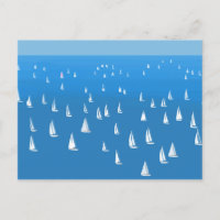 Bateaux à voile en mer bleu profond - Regatta Bate
