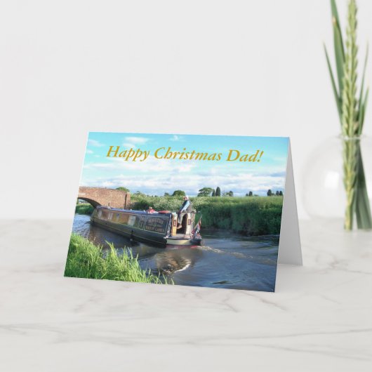 CARTES POUR FÊTES ANNUELLES BATEAUX DE CANAL DE NOËL (Devant)
