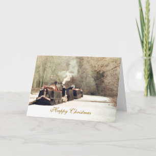 CARTES POUR FÊTES ANNUELLES BATEAUX DE CANAL DE NOËL