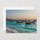 Cartes Pour Fêtes Annuelles Bateaux longue queue Koh Lipe, Thaïlande (Devant / Derrière)