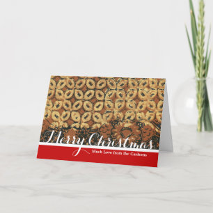 Cartes Pour Fêtes Annuelles Batik Earthy Coffee Bean Élégant Rustique robuste