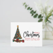 Cartes Pour Fêtes Annuelles Bâtiments Arbre de Noël Entreprise (Debout devant)