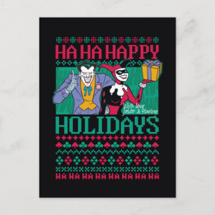 Cartes Pour Fêtes Annuelles Batman   Joyeuses fêtes Joker & Harley Quinn