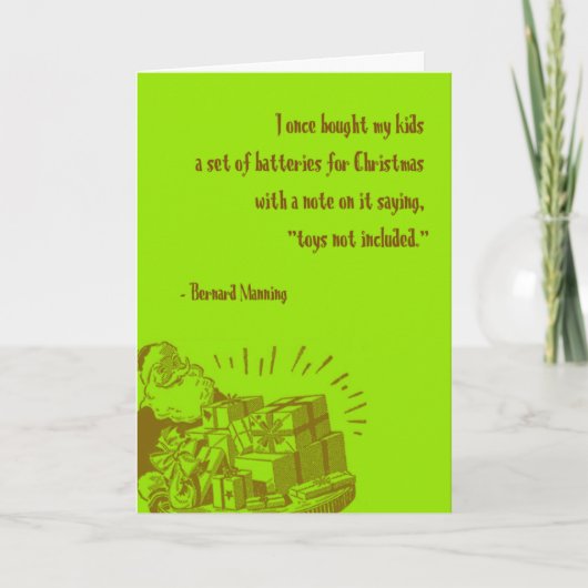 Cartes Pour Fêtes Annuelles Batteries pour Noël (Devant)