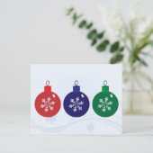 Cartes Pour Fêtes Annuelles Baubles de Noël (Debout devant)