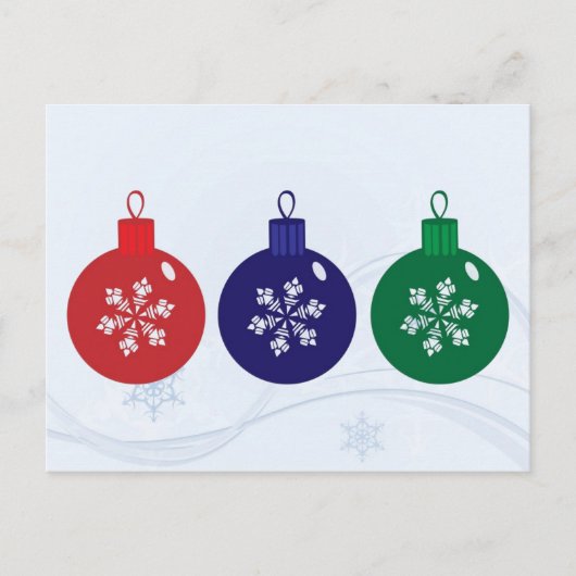Cartes Pour Fêtes Annuelles Baubles de Noël (Devant)