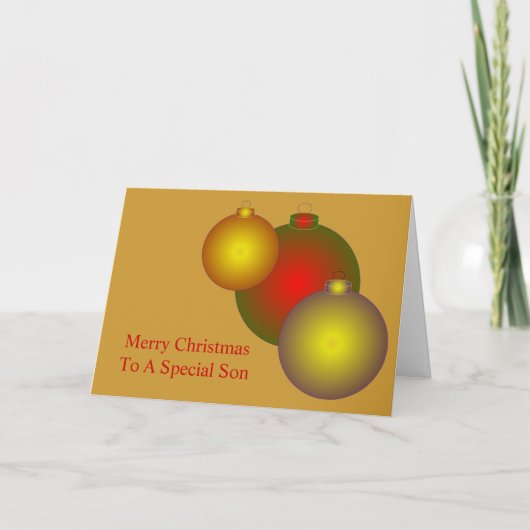 Cartes Pour Fêtes Annuelles Baubles Son Noël (Devant)