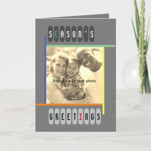 Cartes Pour Fêtes Annuelles Bauhaus Style Rétro Art Moderne Noël