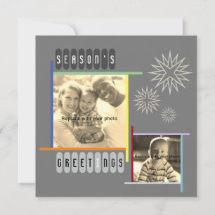 Cartes Pour Fêtes Annuelles Bauhaus Style Rétro Art Moderne Noël