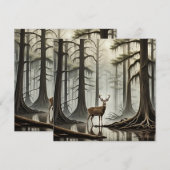 Cartes Pour Fêtes Annuelles Bayou Deer (Devant / Derrière)