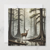 Cartes Pour Fêtes Annuelles Bayou Deer (Dos)