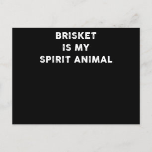 Cartes Pour Fêtes Annuelles BBQ   Brisket Est Mon Esprit Animal BBQ Cadeaux