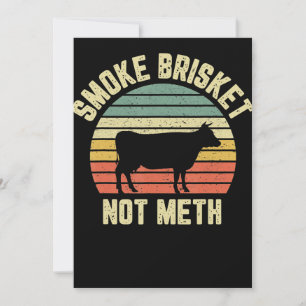 Cartes Pour Fêtes Annuelles Bbq Fumée Brisket Drôle Pas Novelty Grilling