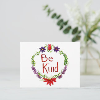 Cartes Pour Fêtes Annuelles Be Kind Postcard