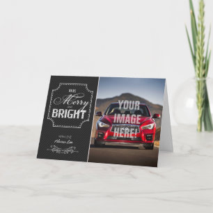 Cartes Pour Fêtes Annuelles Be Merry and Bright - Infiniti Q50 Thème voiture