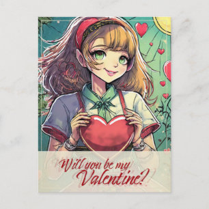 Cartes Pour Fêtes Annuelles Be My Valentine in Manga Style 33419
