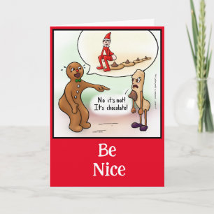 Cartes Pour Fêtes Annuelles Be Nice Christmas Card