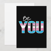 Cartes Pour Fêtes Annuelles Be You - Trans-white (Devant / Derrière)