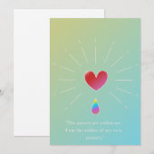 Cartes Pour Fêtes Annuelles Be Your True Self – Empowering Greeting Card (Devant / Derrière)