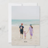 Cartes Pour Fêtes Annuelles Beach Brown Warm Wishes Two Beach Family Photo (Dos)