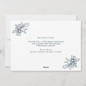 Cartes Pour Fêtes Annuelles Beach Christmas Script 3 Photo Collage (Dos)