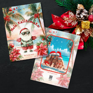 Cartes Pour Fêtes Annuelles Beach Hawaii Mele Kalikimaka Photo de Noël