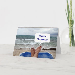 CARTES POUR FÊTES ANNUELLES BEACH LOUNGER DIT "MERCI NOËL"