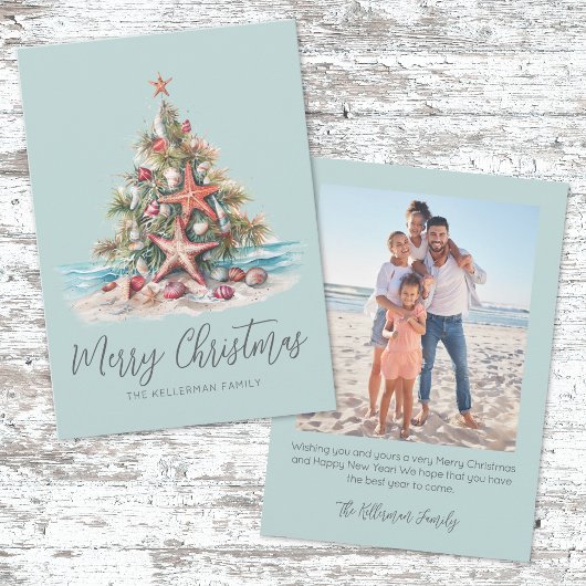 Cartes Pour Fêtes Annuelles Beach Merry Christmas
