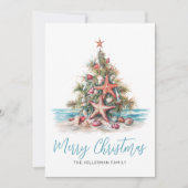 Cartes Pour Fêtes Annuelles Beach Merry Christmas (Devant)