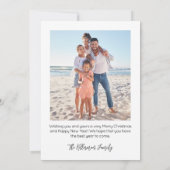 Cartes Pour Fêtes Annuelles Beach Merry Christmas (Dos)