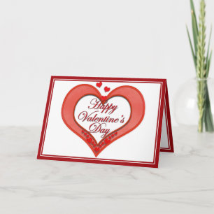 Cartes Pour Fêtes Annuelles Beaded Red Heart Valentine
