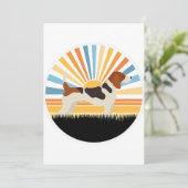 Cartes Pour Fêtes Annuelles beagle - chien maman chien papa coucher de soleil  (Debout devant)