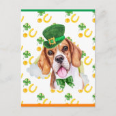Cartes Pour Fêtes Annuelles Beagle Chien Shamrock St. Patricks Day (Devant)