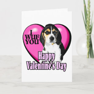 Cartes Pour Fêtes Annuelles Beagle de la Saint-Valentin