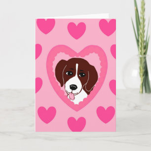 Cartes Pour Fêtes Annuelles Beagle Love Hearts Pink Greeting Card