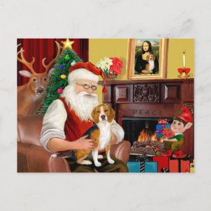 Cartes Pour Fêtes Annuelles Beagle père Noël (#7)