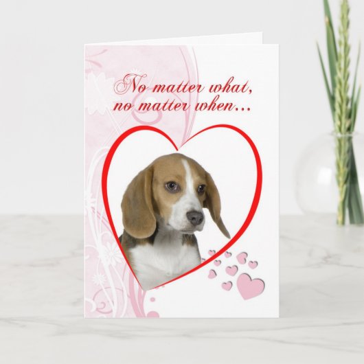 Cartes Pour Fêtes Annuelles Beagle Valentine (Devant)