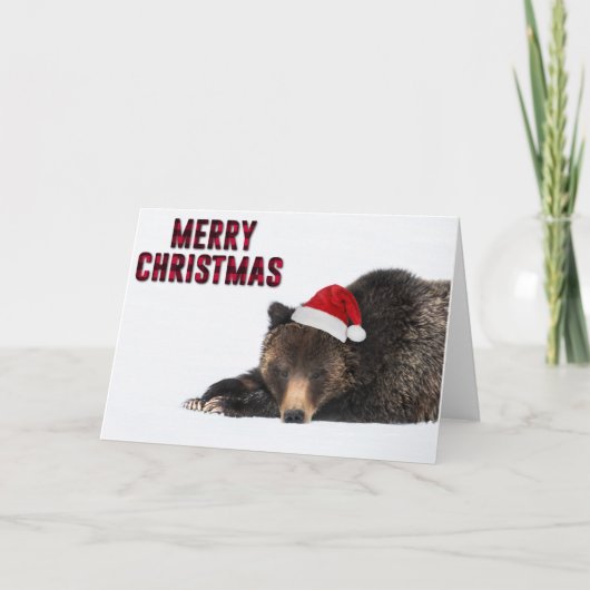 Cartes Pour Fêtes Annuelles Bear Christmas Card (Devant)