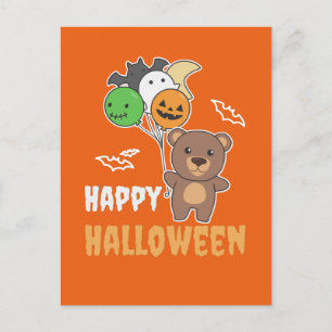 Cartes Pour Fêtes Annuelles Bear Halloween Balloons For Kids Cute Bears
