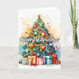Cartes Pour Fêtes Annuelles Beau arbre de Noël décoratif