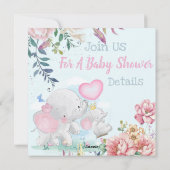 Cartes Pour Fêtes Annuelles Beau Baby shower (Dos)